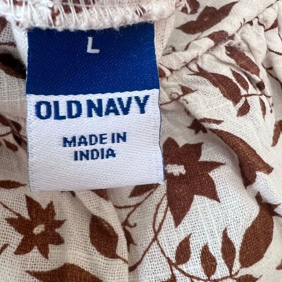 Old Navy Flutter-Sleeve Floral V-Neck Tie-Back Top L - Picture 7 of 7